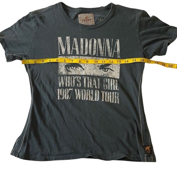Trunk LTD Madonna Who’s that Girl 1987 World Tour tee shirt size 2 burnout black - Picture 6 of 11